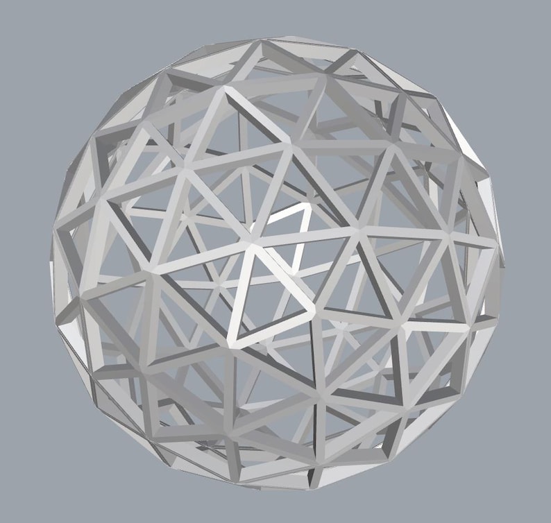 Geodetic Sphere STL File for 3D Printing - Etsy