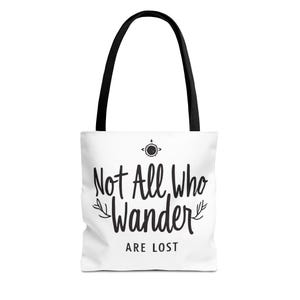 Wanderlust Tote Bag - Not All Who Wander Are Lost | Adventure Bag, Gift for Travelers, Eco-Friendly Shopping, Travel Tote, Canvas Bag