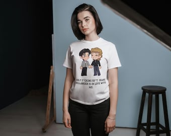 Camiseta con cita de libro "Acalorada rivalidad queer" / Camiseta hecha por fans de Shane Hollander e Ilya Rozanov
