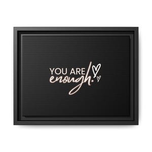 Arte mural inspirador, decoración motivacional &quot;Eres suficiente&quot;, decoración de oficina, regalo para ella, regalo de atención plena, impresión de amor propio