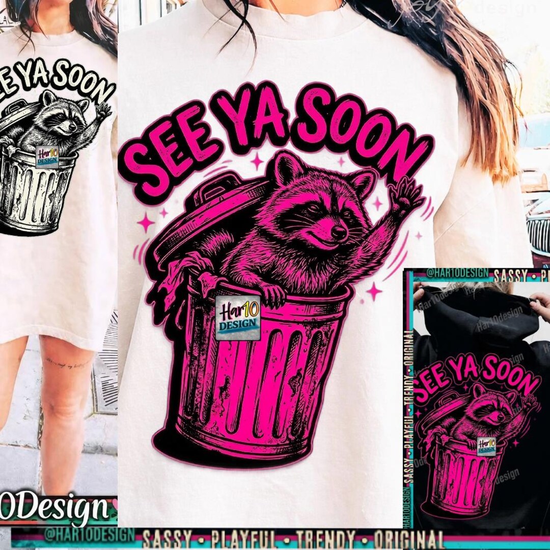 Funny Raccoon Meme See Ya Soon Racoon PNG Cute Animal Goodbye Phrase ...