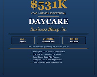 Daycare Business Plan Blueprint | Startup Financial Template, 13 Tools (2026 Edition)