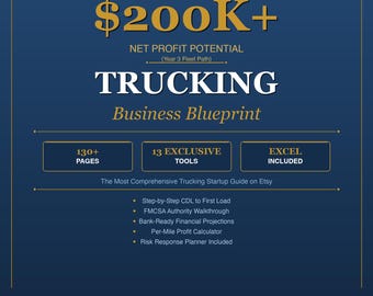 Trucking Business Plan Blueprint | Owner-Operator Startup Guide, 13 Tools (2026 Edition)