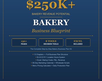 Bakery Business Plan Blueprint | Startup Financial Template, 8 Tools (2026 Edition)