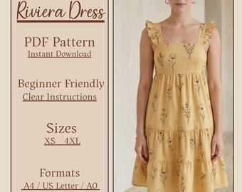 Riviera Dress Sewing Pattern | Smocked Ruffle Sundress (PDF Download)