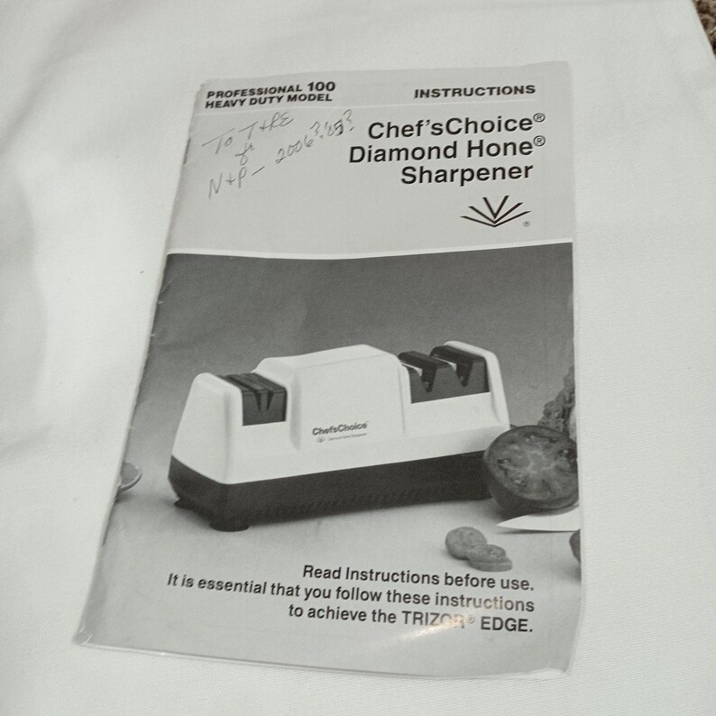 Vtg Chefs Choice Kitchen Knife Sharpener Chrome Professional 100 Heavy Duty image 8