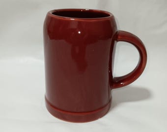 Waechtersbach W. Germany Tanker Mug Rust Red Coffee Tea Ceramic