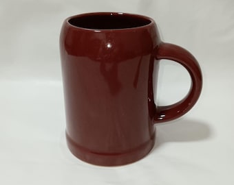 Waechtersbach W. Germany Tanker Mug Rust Red Coffee Tea Ceramic Cold War Era