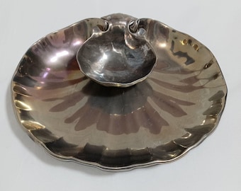 Wilton Ametale 2pc Clam Shell Chip & Dip Serving Bowl MCM