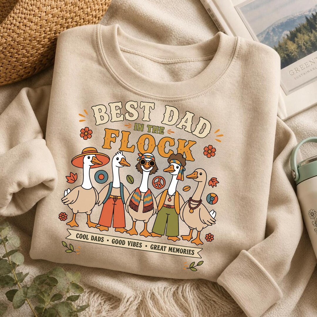 Dad in Flock PNG, Silly Goose Father's Day Sublimation (digital ...