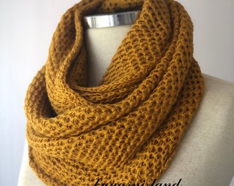 Christmas Sale, Handmade scarves, 12 Colors, unisex, mustard scarf, knit scarf, Cowl Scarf, İnfinity scarf, chunky scarf, Best Gift İdea