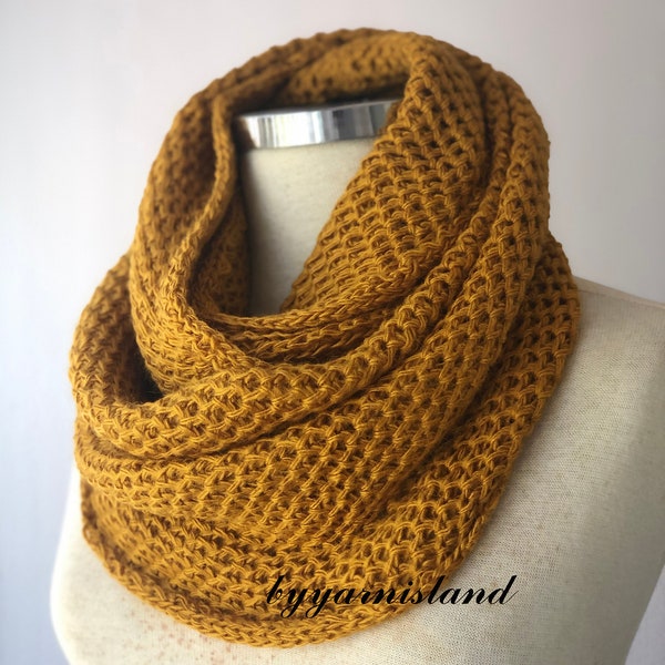 Christmas Sale, Handmade scarves, 12 Colors, unisex, mustard scarf, knit scarf, Cowl Scarf, İnfinity scarf, chunky scarf, Best Gift İdea