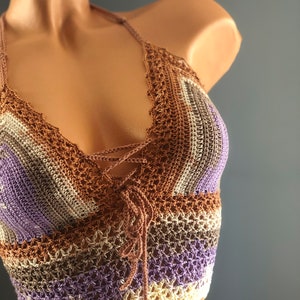 Crochet Bra, Festival Crop Top, Festival Bralette, Summer Color Top, Crochet Halter Top, Festival Clothing, Crochet Bikini, Woman Bustier