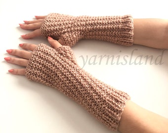 Knitting fingerless gloves, Wool shiny gloves, Metallic gloves, women accessories, long gloves, Crochet gloves, gift for her, For Girlfriend