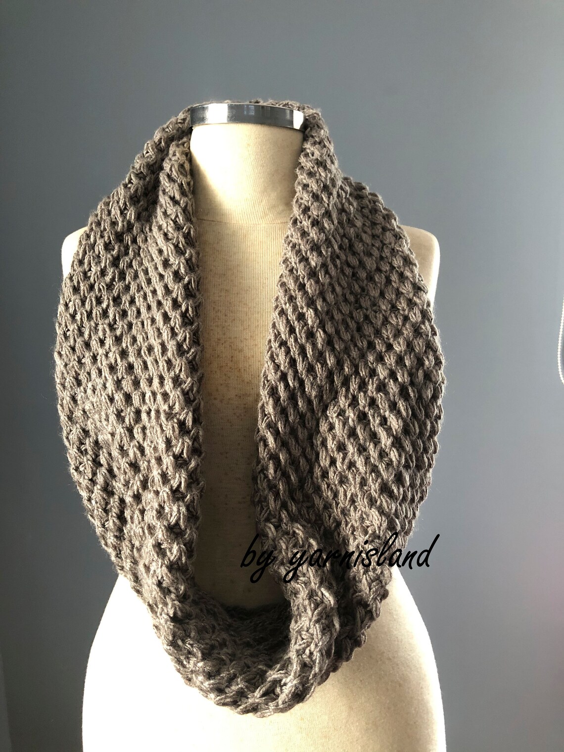 Beige Knitted Unisex Scarf