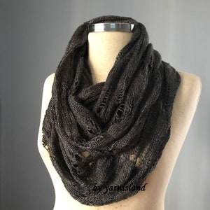 Christmas Sale, Knit scarf, infinity scarf, Dark Grey scarf, scarf, fall accessories, 12 colors, cowl scarf, chunky scarf, gift for her