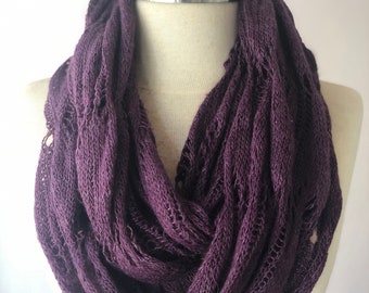 Christmas Sale, Knit scarf, infinity scarf, chunky Cowl scarf, winter accessories, purple scarf, cowl scarf, chunky scarf, gift for her