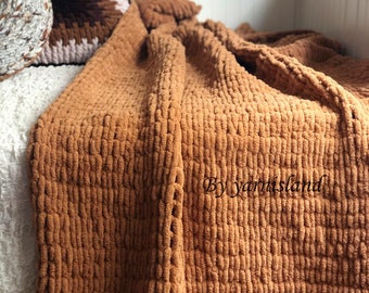 Sale, Super Soft Blanket, Bulky Knit Blanket, Camel Hair Blanket, handmade bedspread, Hand Knit Blanket, Home Decor