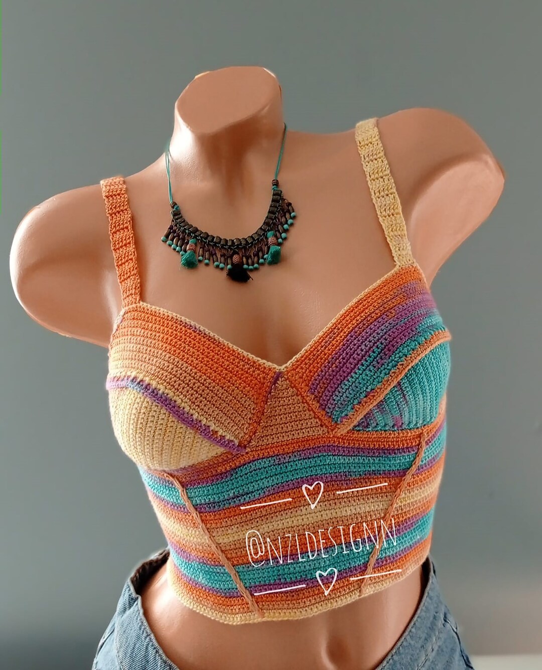 トップス EAPHI HAND CROCHET KNIT BUSTIER HAND CROCHET KNIT BUSTIER【POPUP先行】