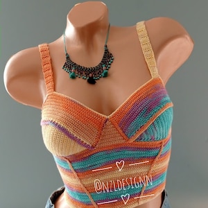 Crochet Top, Festival Crop Top, Festival Bralette, Summer