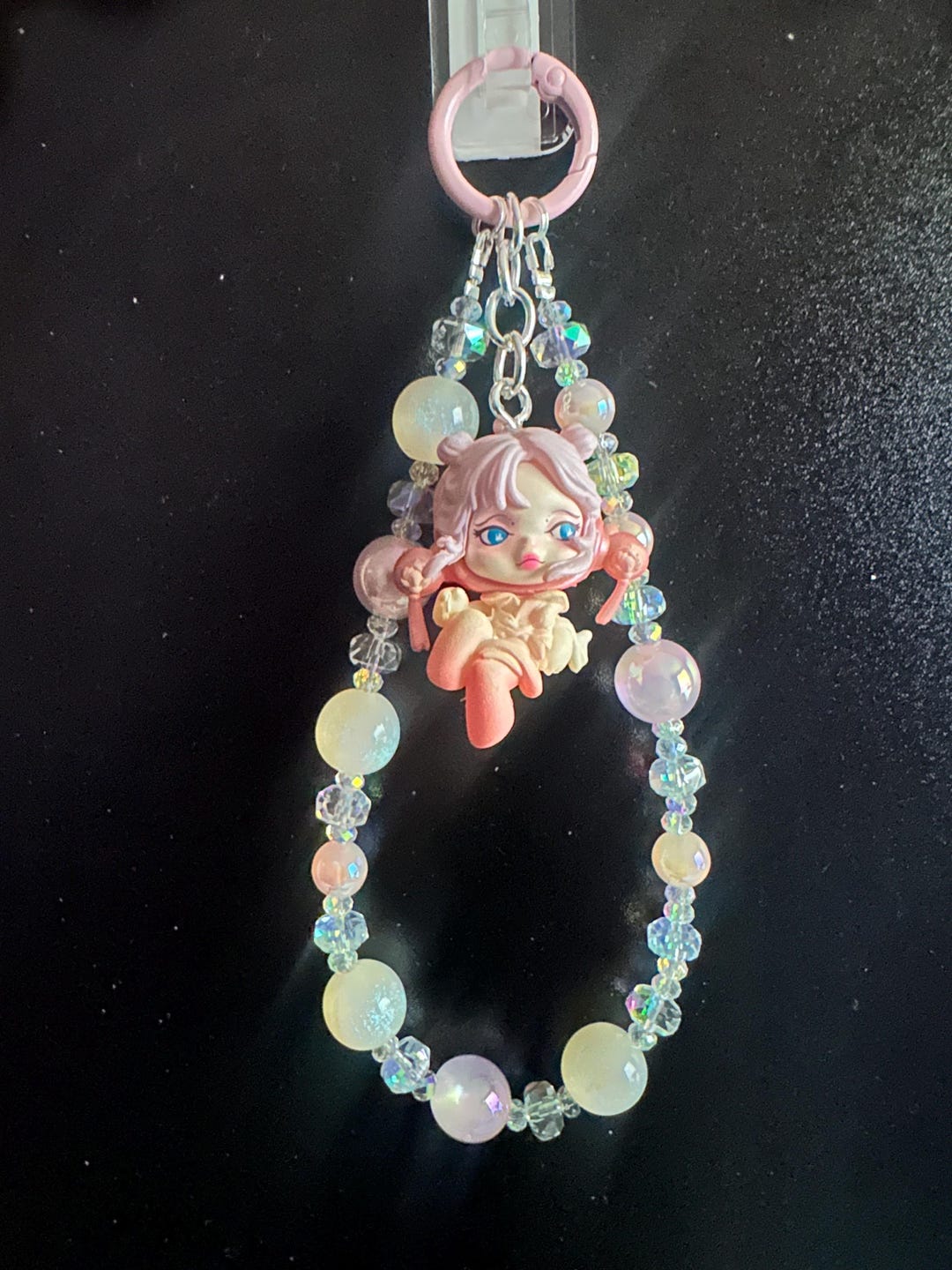 Kidcore Keychains Skullpanda Charm Handmade Beaded Keychain, Y2K Kidcore Accessory - Etsy