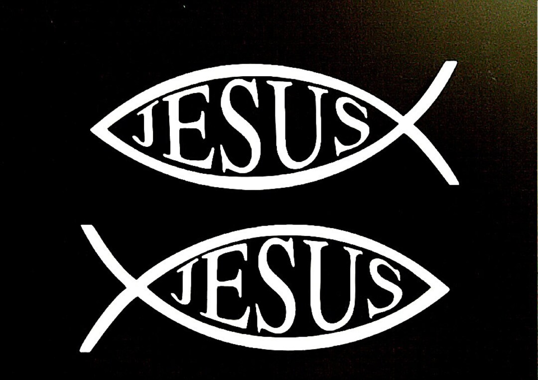 JESUS Fish God Christian Cross Car Vinyl Decal Sticker - Etsy