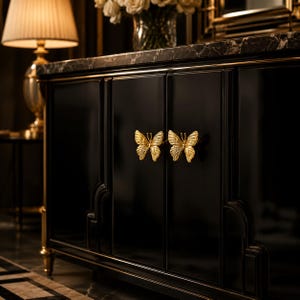 Brass Butterfly Cabinet Knob, Kids Room Drawer Pull, Nursery Wardrobe Handle, Decorative Dresser Hardware, Gift for Home