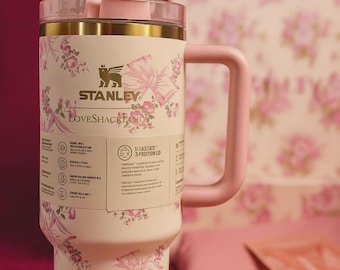 stanley love shack fancy floral pink 40 oz