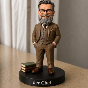 Personalisierte Männer-Figur – stilvolles Geschenk für Vater, Ehemann, Jubiläum, Chef, 3D-Figur nach Foto