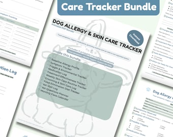 Dog Allergy Tracker Bundle | Pet Health Log, Symptoms, Diet (PDF)