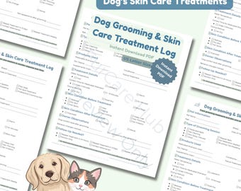 Registro dei trattamenti di toelettatura e cura della pelle del cane (PDF stampabile)