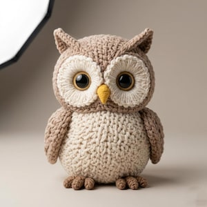 Patrón de búho a crochet para principiantes / Tutorial de amigurumi fácil en PDF (Descarga digital)