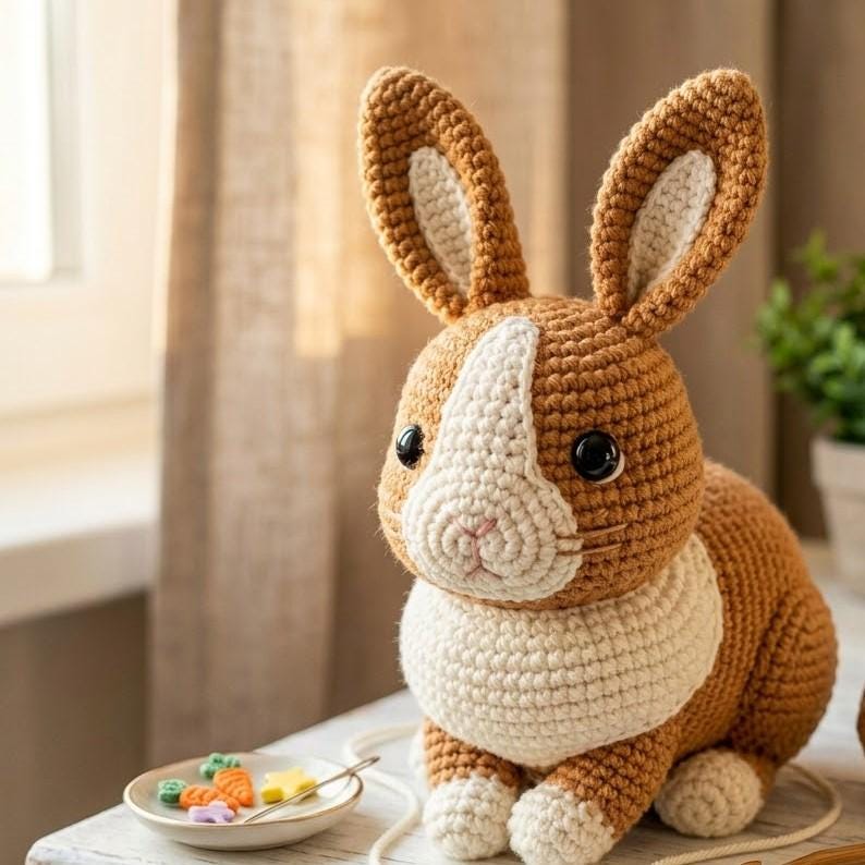 Amigurumi Rabbit Crochet Pattern PDF, Realistic Bunny Crochet Tutorial ...