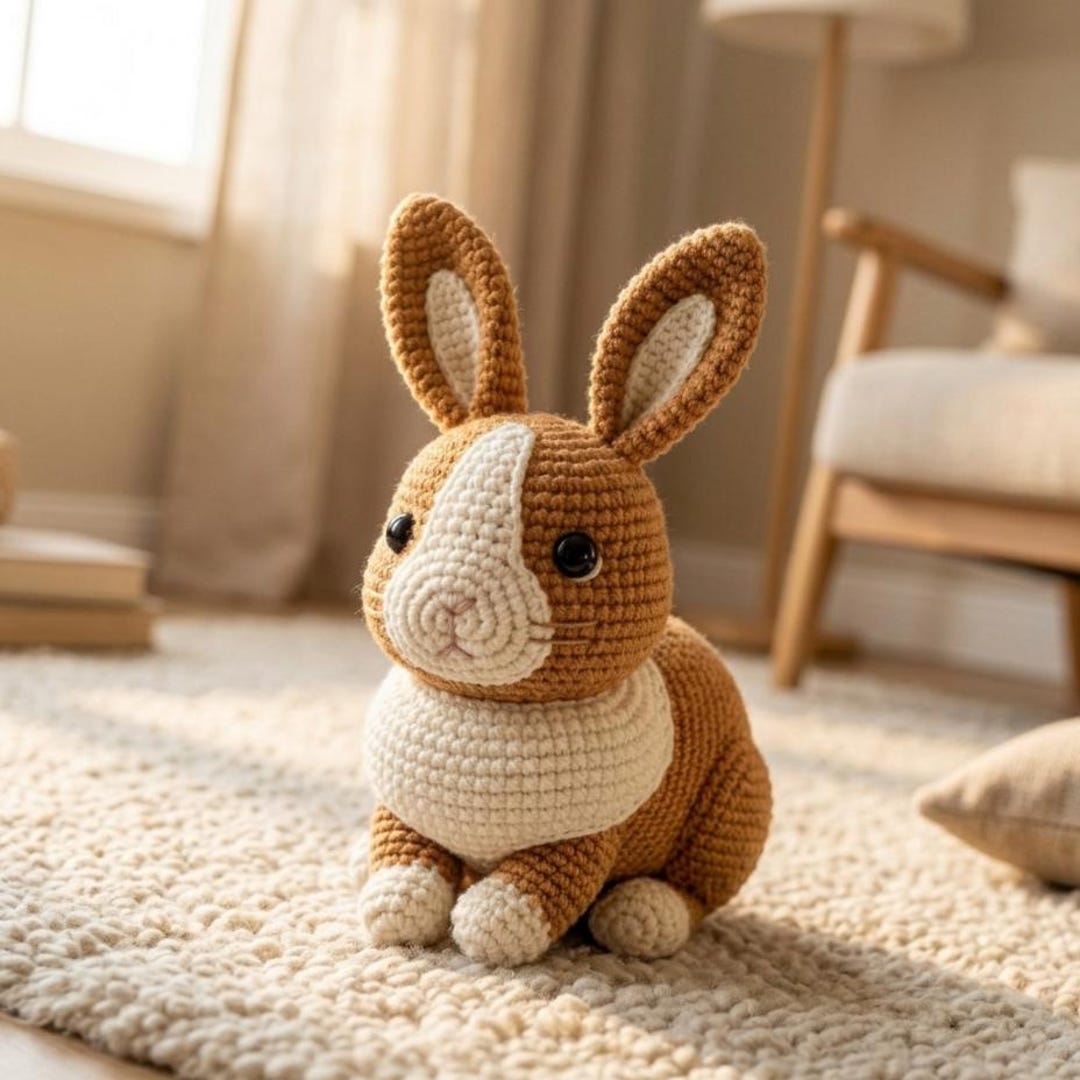 Amigurumi Rabbit Crochet Pattern PDF, Realistic Bunny Crochet Tutorial ...
