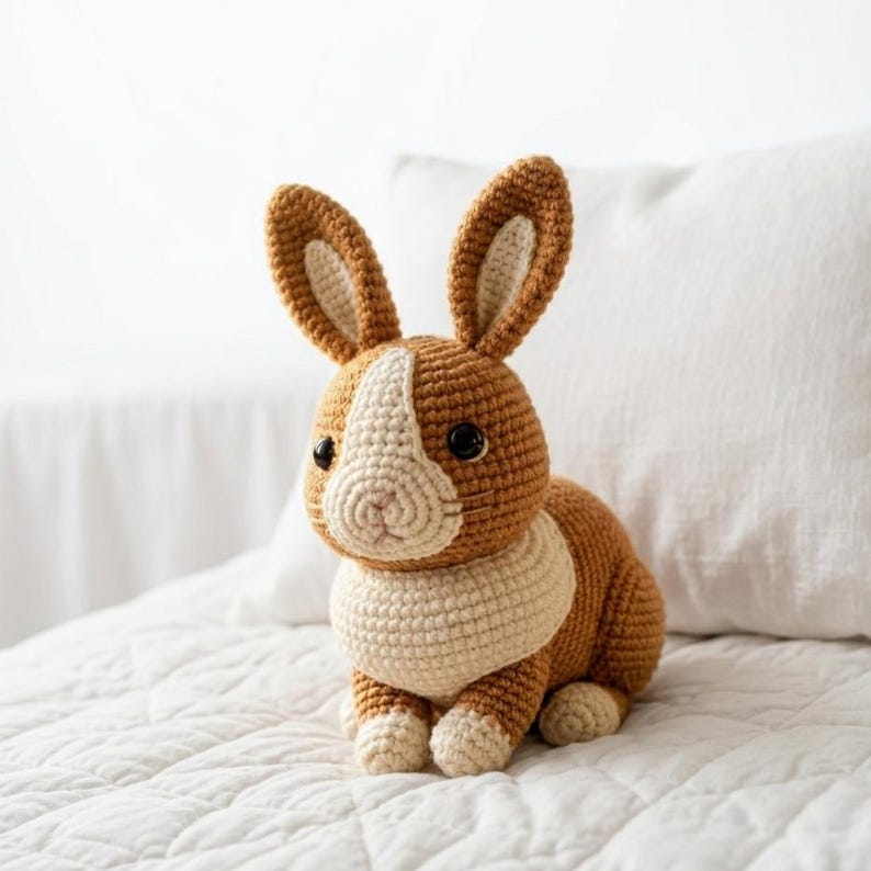Amigurumi Rabbit Crochet Pattern PDF, Realistic Bunny Crochet Tutorial ...