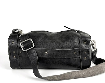 Handmade Aged Leather Modular Bag – Avant-Garde Design, Artisan Construction