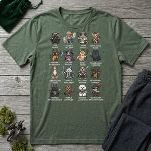 Table Top Game Classes Shirt, Role Playing Game Comfort Colors T-Shirt, Funny D&D Dogs Tee, Retro DnD Sweatshirt, Dungeons And Dogs Shirt