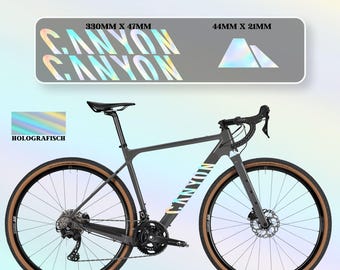 BEPERKTE OPLAGE: Holografische en metallic Canyon stickerset | Frame stickers | Racefiets, Gravelbike en MTB stickers | Holografische en metallic fietsstickers