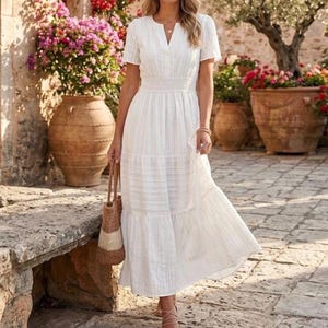boho midi dress white LOVESTITCH Dresses  Unique & Affordable Boho Dresses, Designed in LA -  white