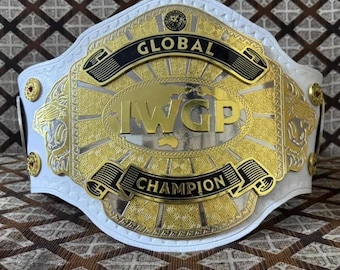 IWGP Global Championship Title Belt Replica | Multilayer Brass Plates & Premium Leather Strap | Adult Collector Wrestling Belt | Heavyweight