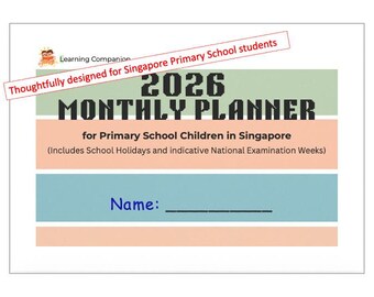 Planner basisschool Singapore afdrukbare pdf