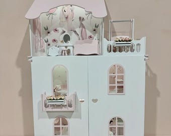 Gran casa de muñecas Barbie a escala 1:6 con muebles y luces LED.