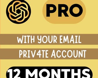 ChatGPT Pro 1 Year private account | Chatgpt 5.4 | Full Access | Instant Digital Delivery