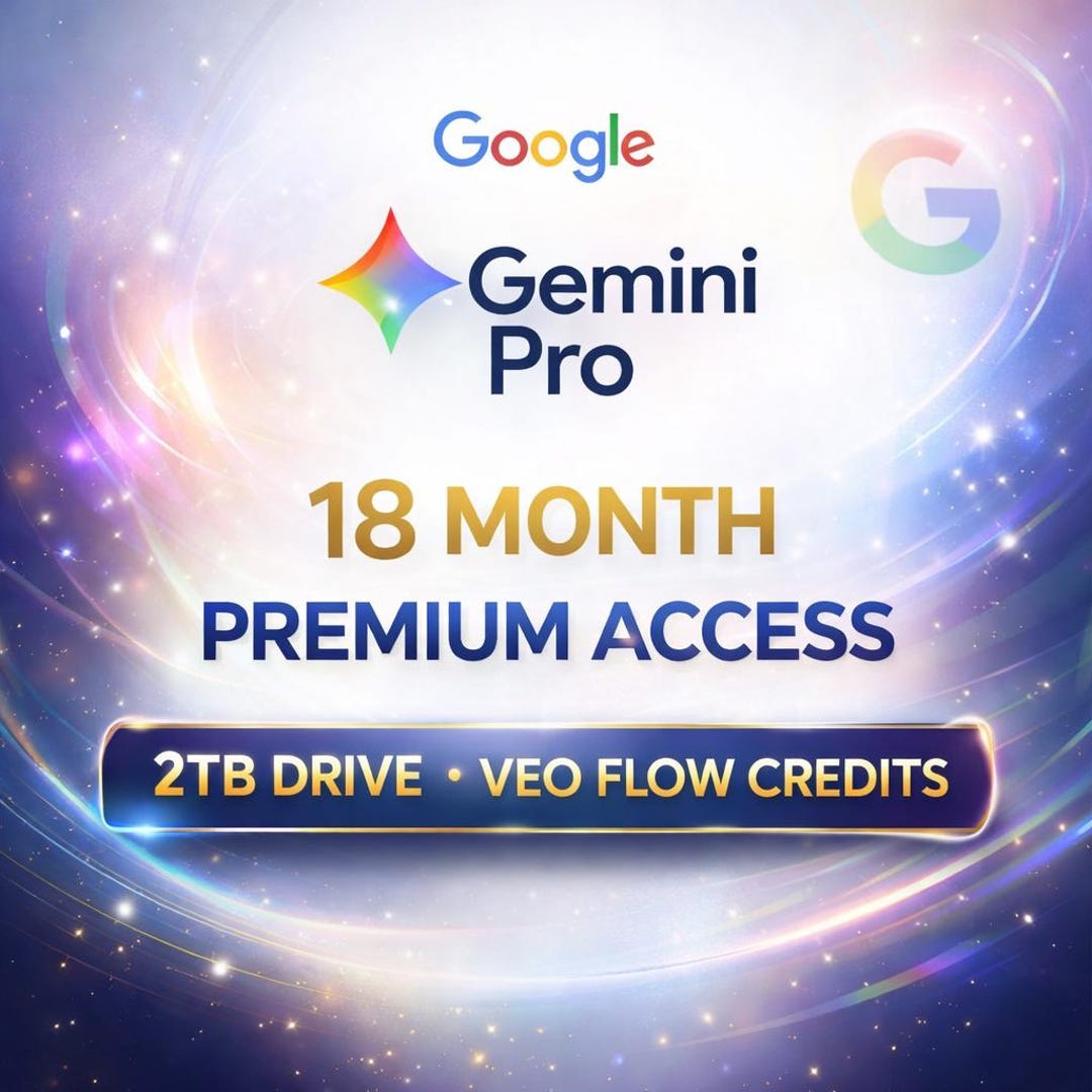 Google AI Gemini Pro 18 Month Access 2TB Cloud Storage Creative Tools ...