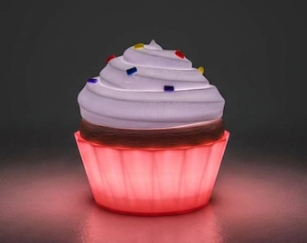 Veilleuse Cupcake - Lampe LED réglable alimentée par USB - Couleurs personnalisées