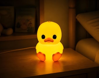 Rubber Duck Night Light, Nursery Lamp, Child Bedroom Decor, USB LED Lighting