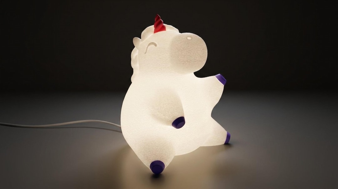 Chubby Unicorn night light by DBMakerStudio
