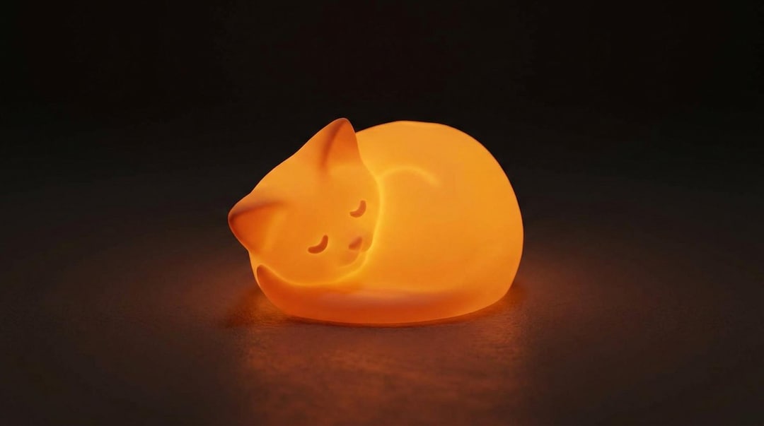 Sleeping Cat night light by DBMakerStudio