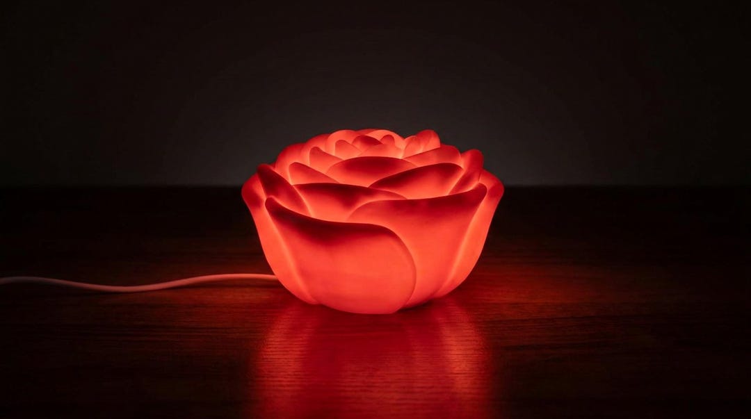 Rose night light by DBMakerStudio
