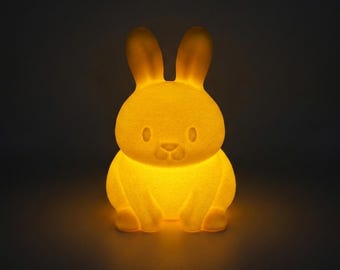 Bunny Night Light, Soft Glow Lamp, Bedroom Decor, USB Powered, Easter Gift